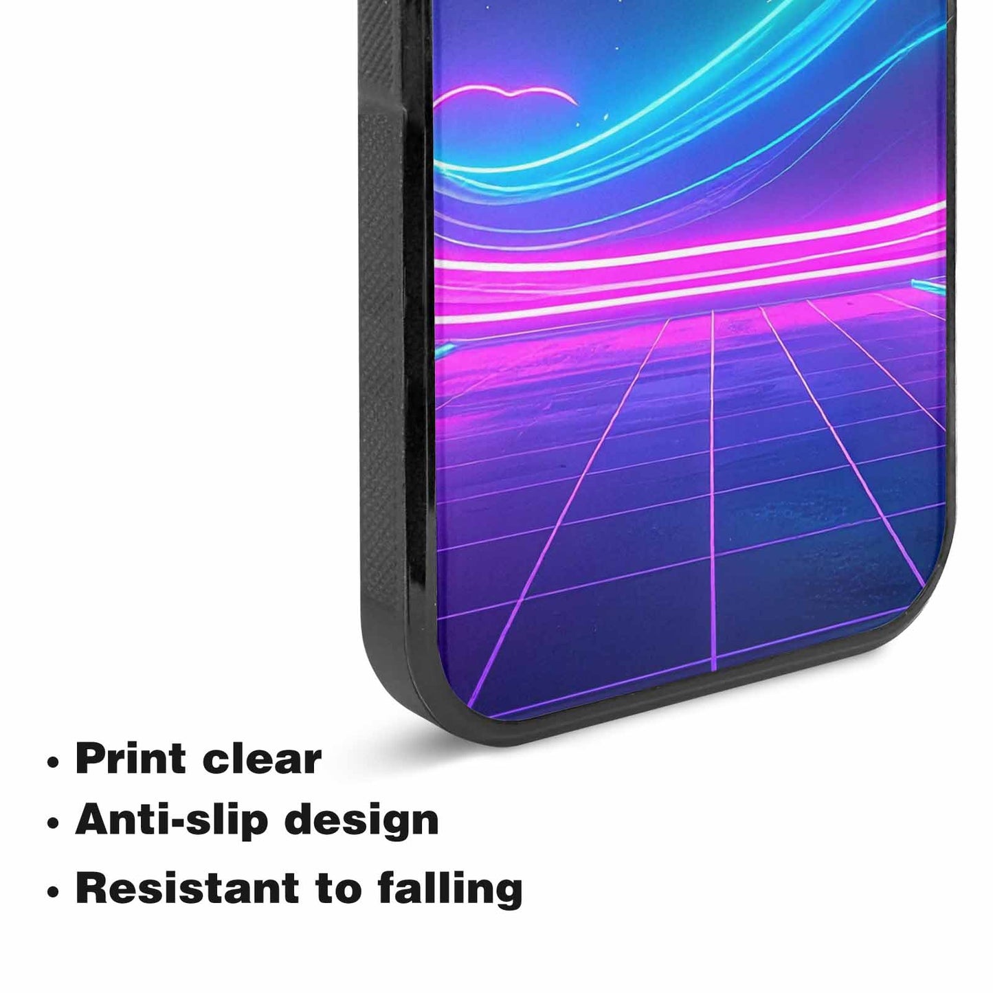 iPhone 15 Plus Case — 1980s Neon Cartoon Art Pattern, Custom Art Phone Cover