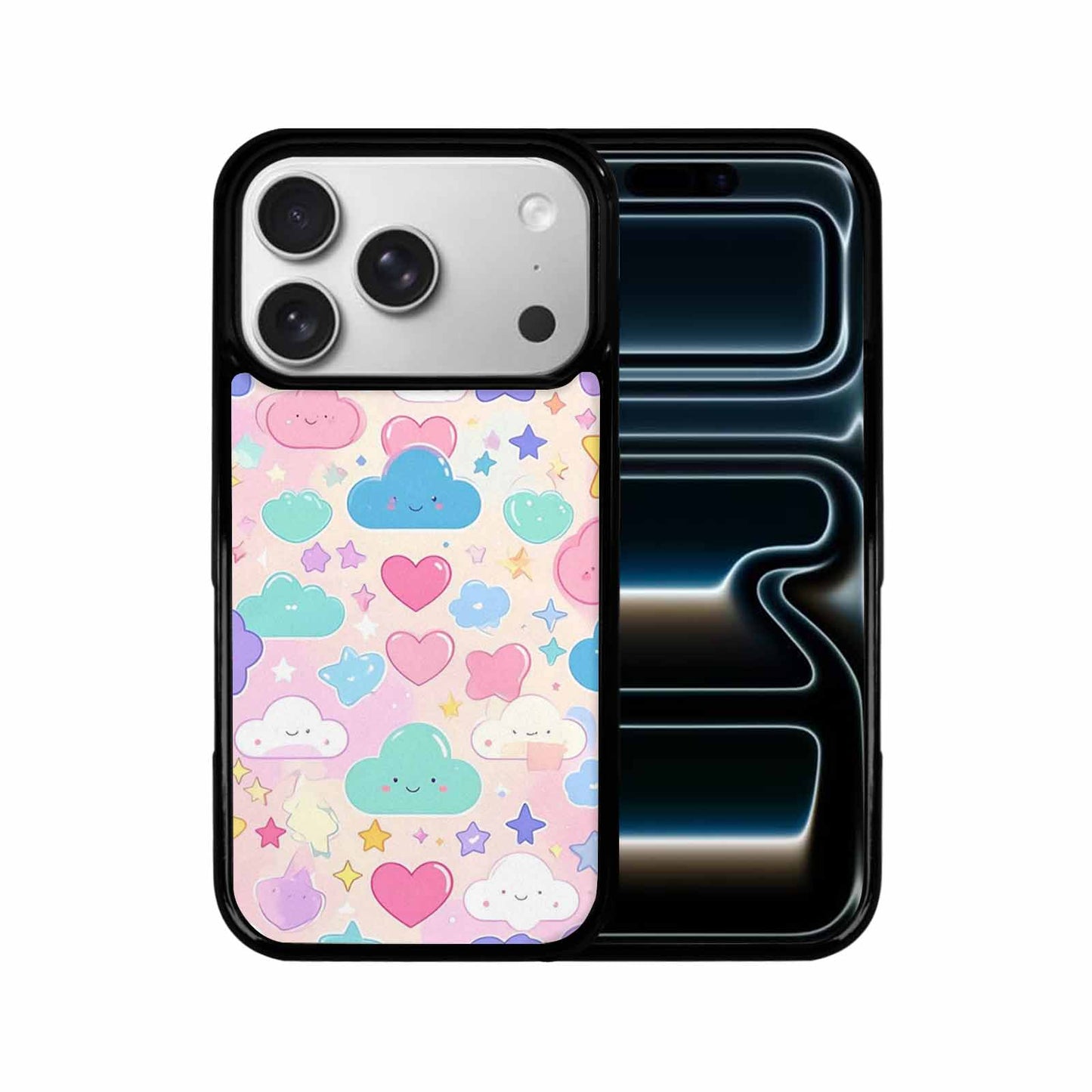 iPhone 17 Pro Case — Cute Kawaii Style Generic Icons Galaxy, Customized Protective Case