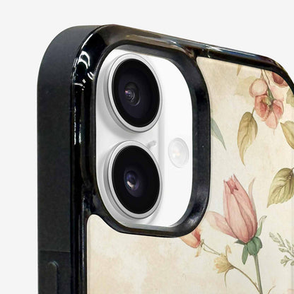 iPhone 16 Plus Case — Vintage Botanical Art Pattern, Custom Art Phone Cover