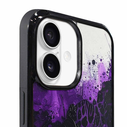 iPhone 17 Case — Black &amp; Purple Ink Animal Print, Original Design Phone Case