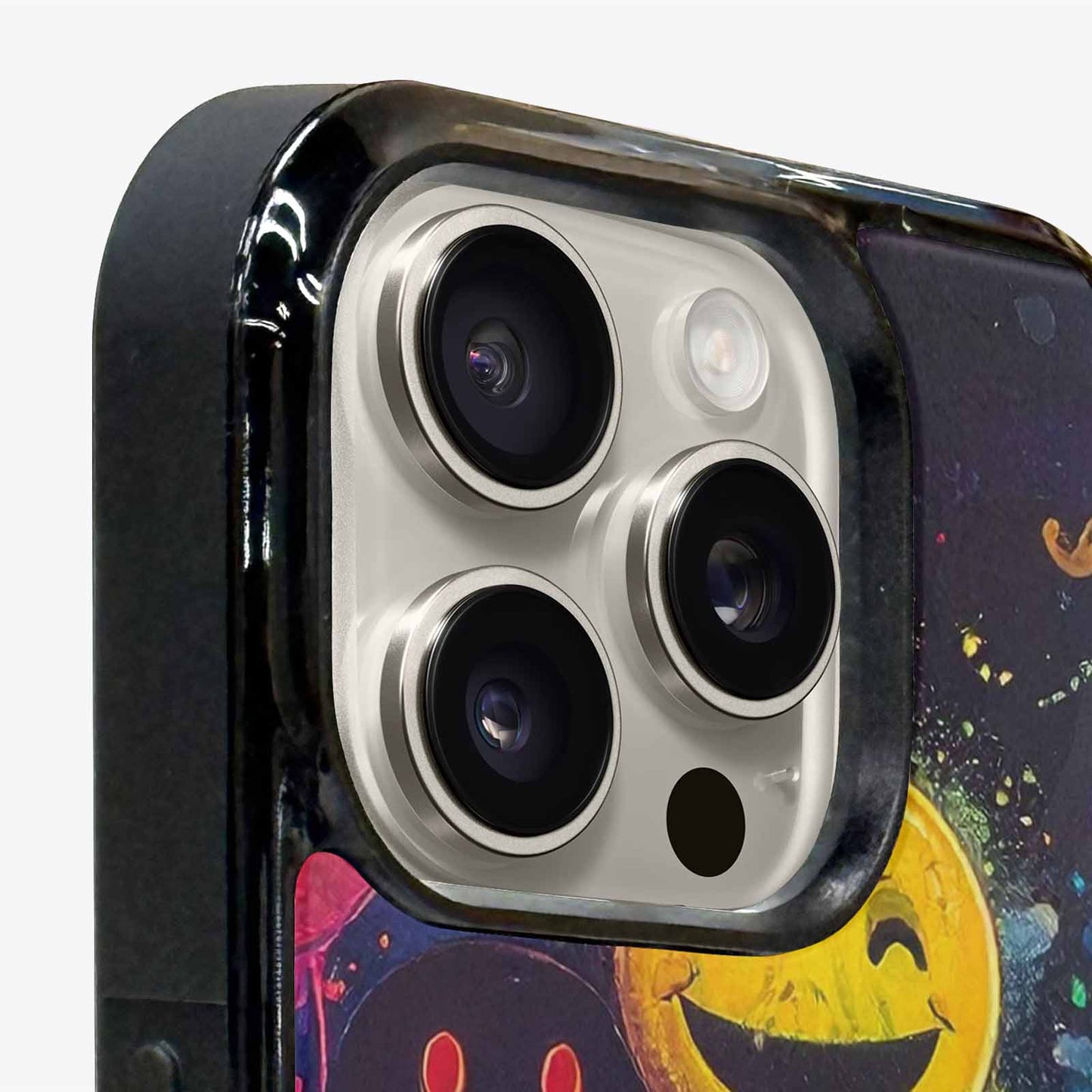 iPhone 16 Pro Max Case — Smiley Faces Glow Smiley Faces Pattern, Personalized Phone Case