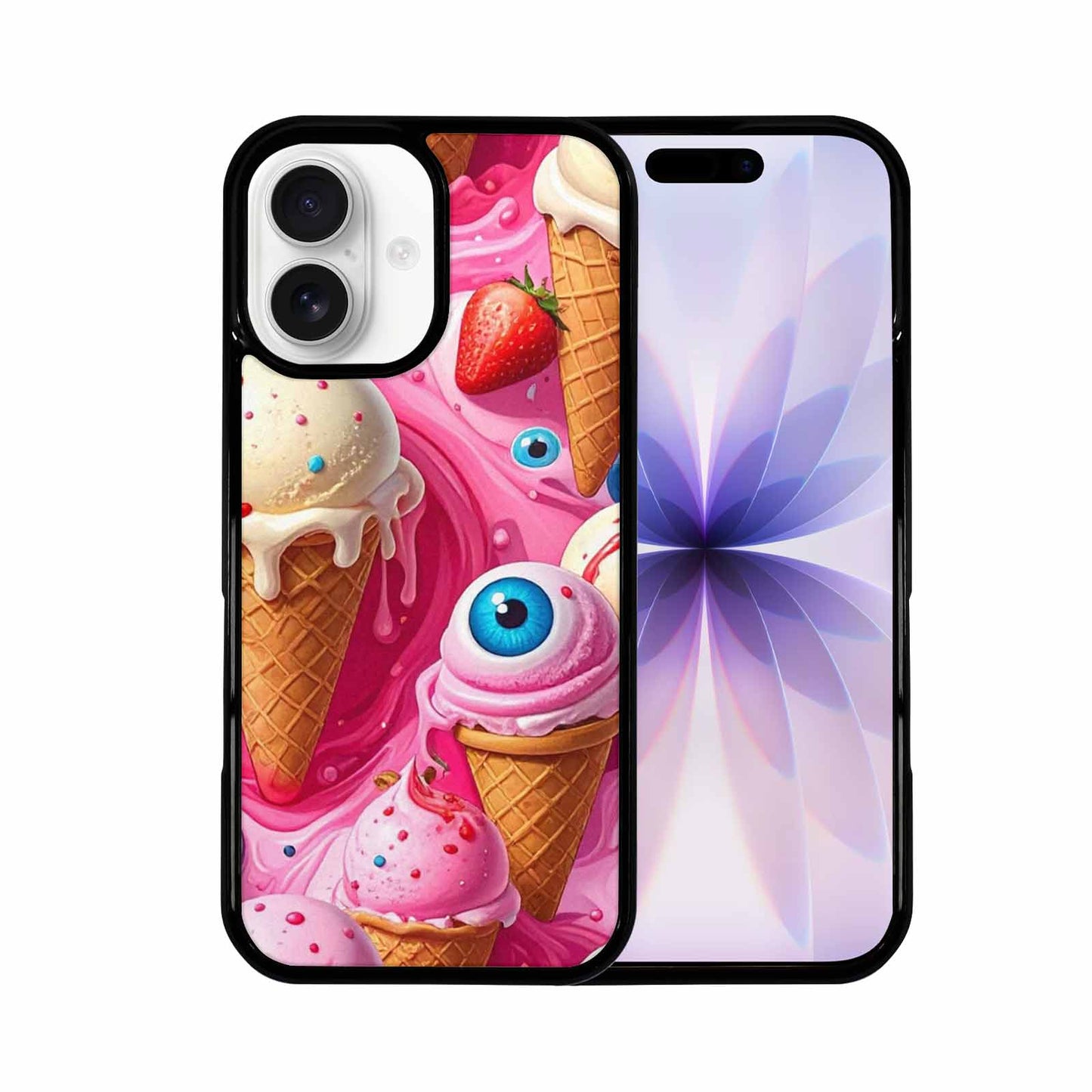 iPhone 17 Case — Melted Strawberry Ice Original Art, Personalized Phone Case