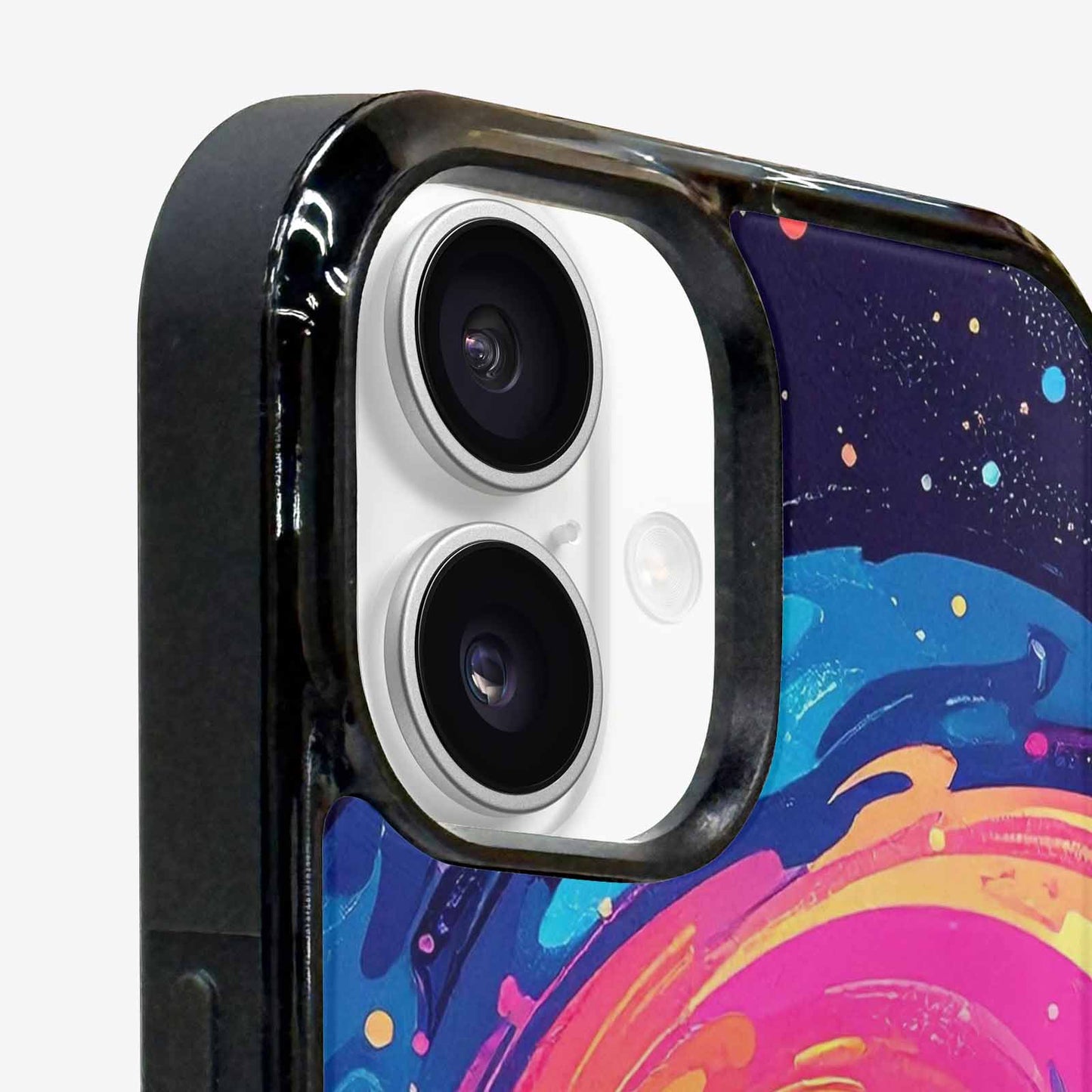 iPhone 16 Plus Case — Love Wins Galaxy Seamless Pattern Vibrant, Customized Protective Case