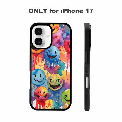 iPhone 17 Case — Smiley Facessmiley Faces Tie Original Art, Custom Phone Case