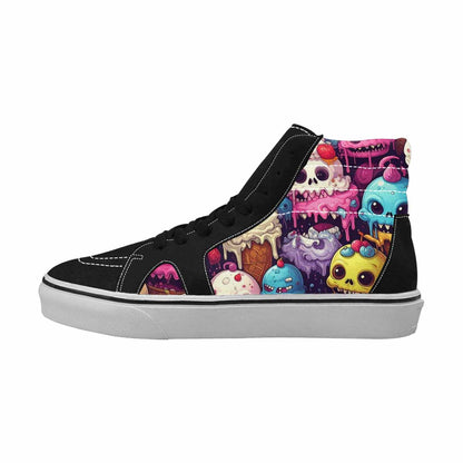 MEN'S Ice Cream Monsters  High Top Canvas Vivid Custom Sneakers
