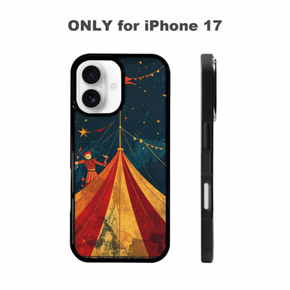 iPhone 17 Case — Vintage Circus Art Pattern Retro Vintage, Custom Printed Phone Case