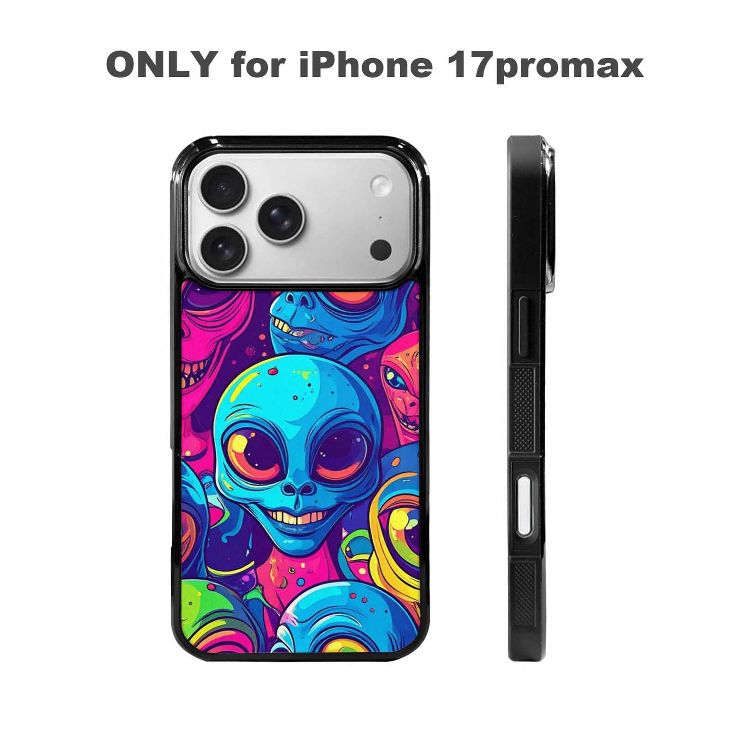 iPhone 17 Pro Max Case — Alien Ufo Cartoon Alien Scifi, Custom Print Case Cover