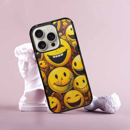 iPhone 16 Pro Case — Melting Moon Smiley Red Splatt Ipd, Custom Phone Case