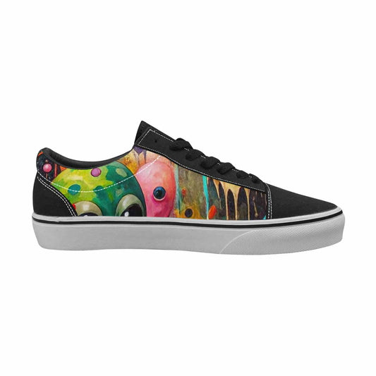 MEN'S Aliens - Camo Melting Lace-Up Canvas Melting Art Custom Sneakers