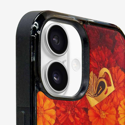iPhone 16 Plus Case — Marigold Day Of The Dead Marigold, Custom Made Phone Cover