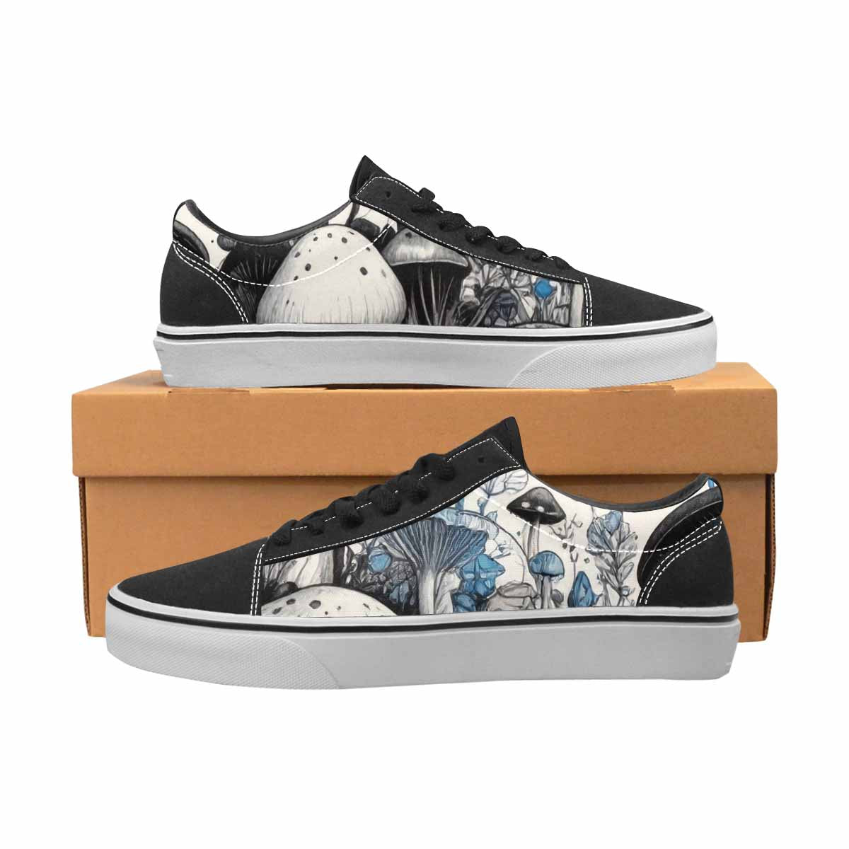 WOMEN'S Mushrooms (general) Lace-Up Canvas Dreamcore Custom Shoes