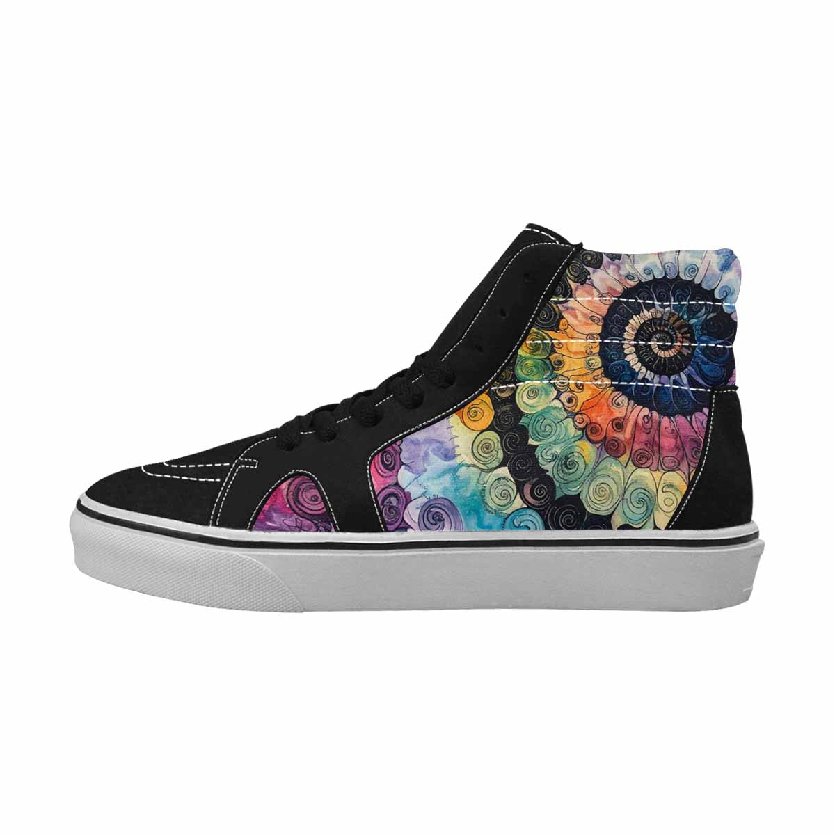 MEN'S Tie High Top Canvas Melting Art Sneakers