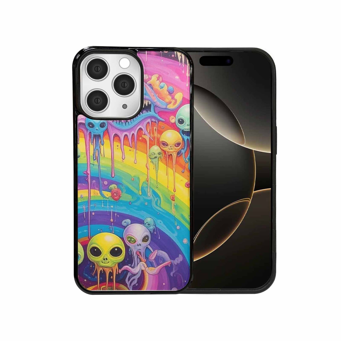 iPhone 15 Pro Max Case — Aliens Tie Dyemelting Aliens P, Custom Print Case Cover