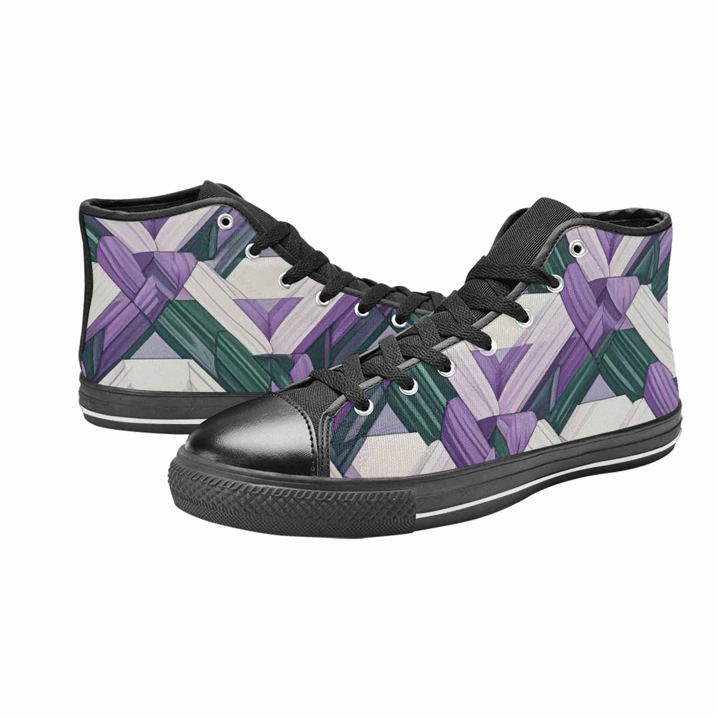 MEN'S Genderqueer Flag Color High Top Canvas Vivid Sneakers