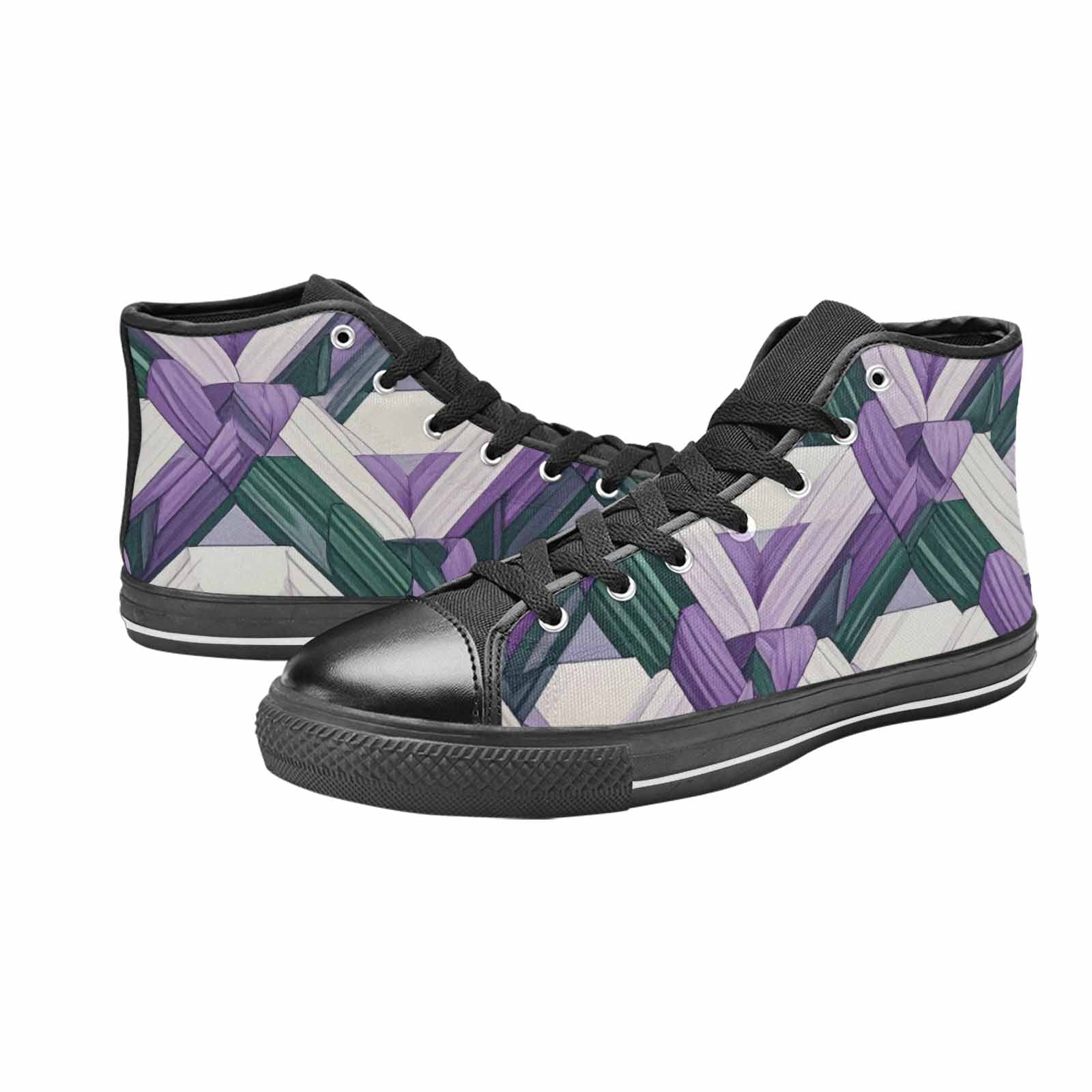 MEN'S Genderqueer Flag Color High Top Canvas Vivid Sneakers