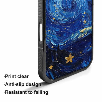 iPhone 17 Case — Swirling Deep Blue Night Galaxy Space, Personalized Phone Case