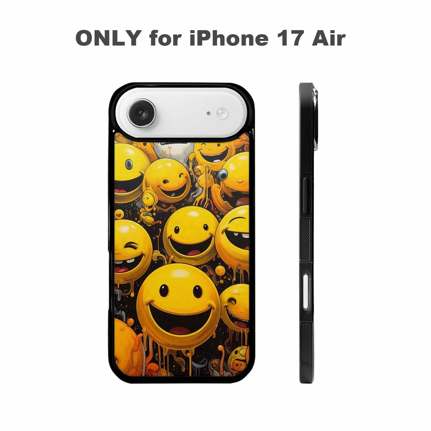 iPhone 17 Air Case — Melting Moon Smiley Red Splatter Original, Personalized Phone Case