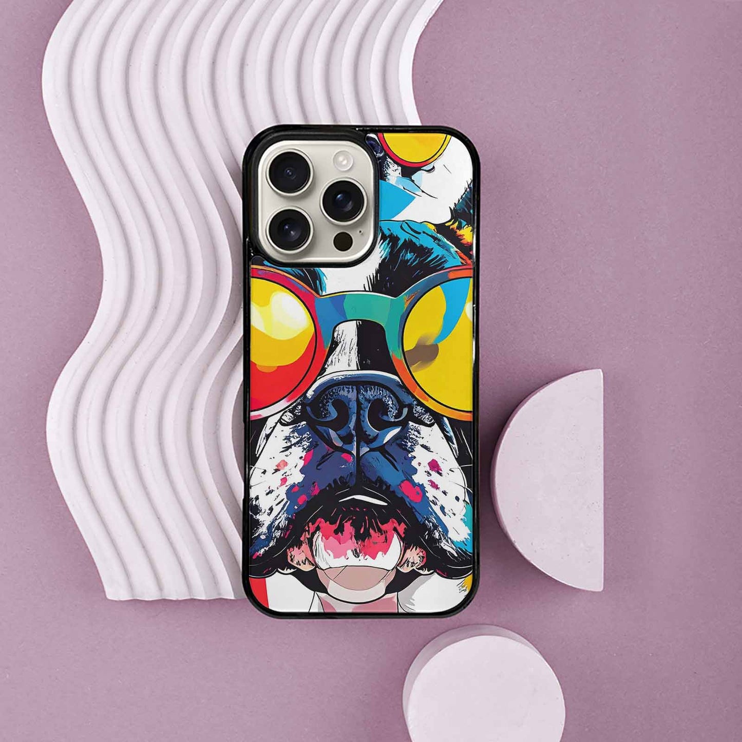 iPhone 16 Pro Max Case — French Bulldog Pop Art Pattern, Custom Print Case Cover