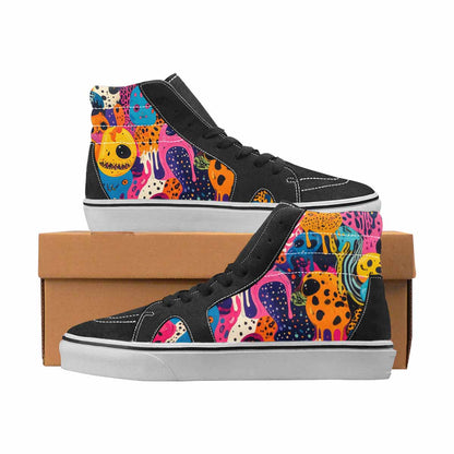 WOMEN'S Alien High Top Canvas Bold Print Wallpaper Art Custom Kicks