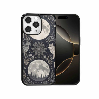 iPhone 15 Pro Max Case — Wolves Everywhere Collage Overlap Small Wolf, Custom Phone Case