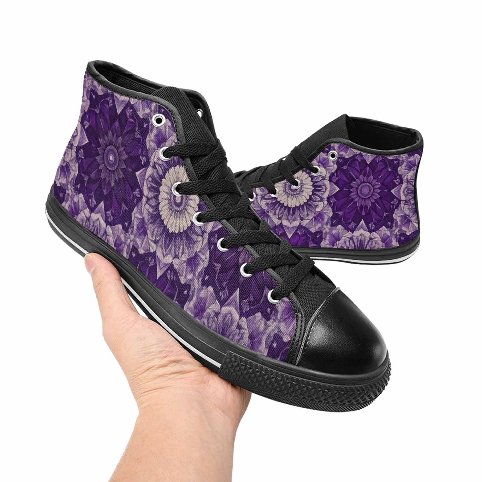 MEN'S Mandala High Top Canvas Vivid Custom Sneakers