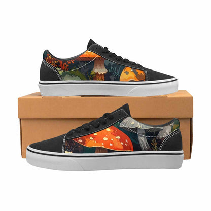 WOMEN'S Mushrooms  Camo Mushrooms Lace-Up Canvas Cottagecore Sneakers
