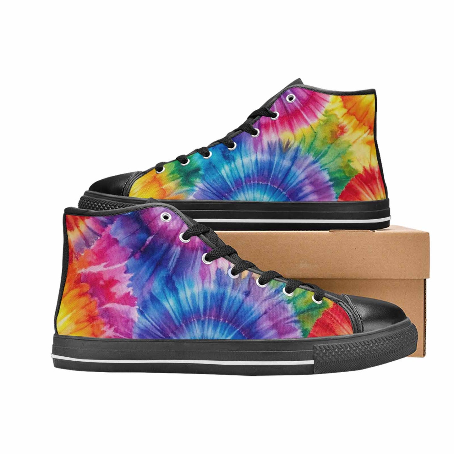 MEN'S Tie Dye - High Top Canvas Cottagecore Sneakers