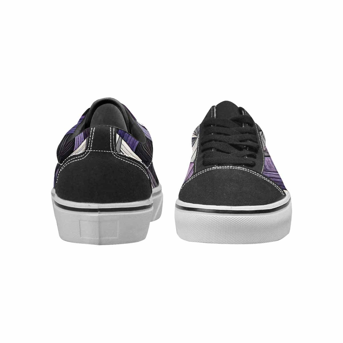 WOMEN'S Asexual Flag Color Canvas Lace-Up Y2K Custom Shoes