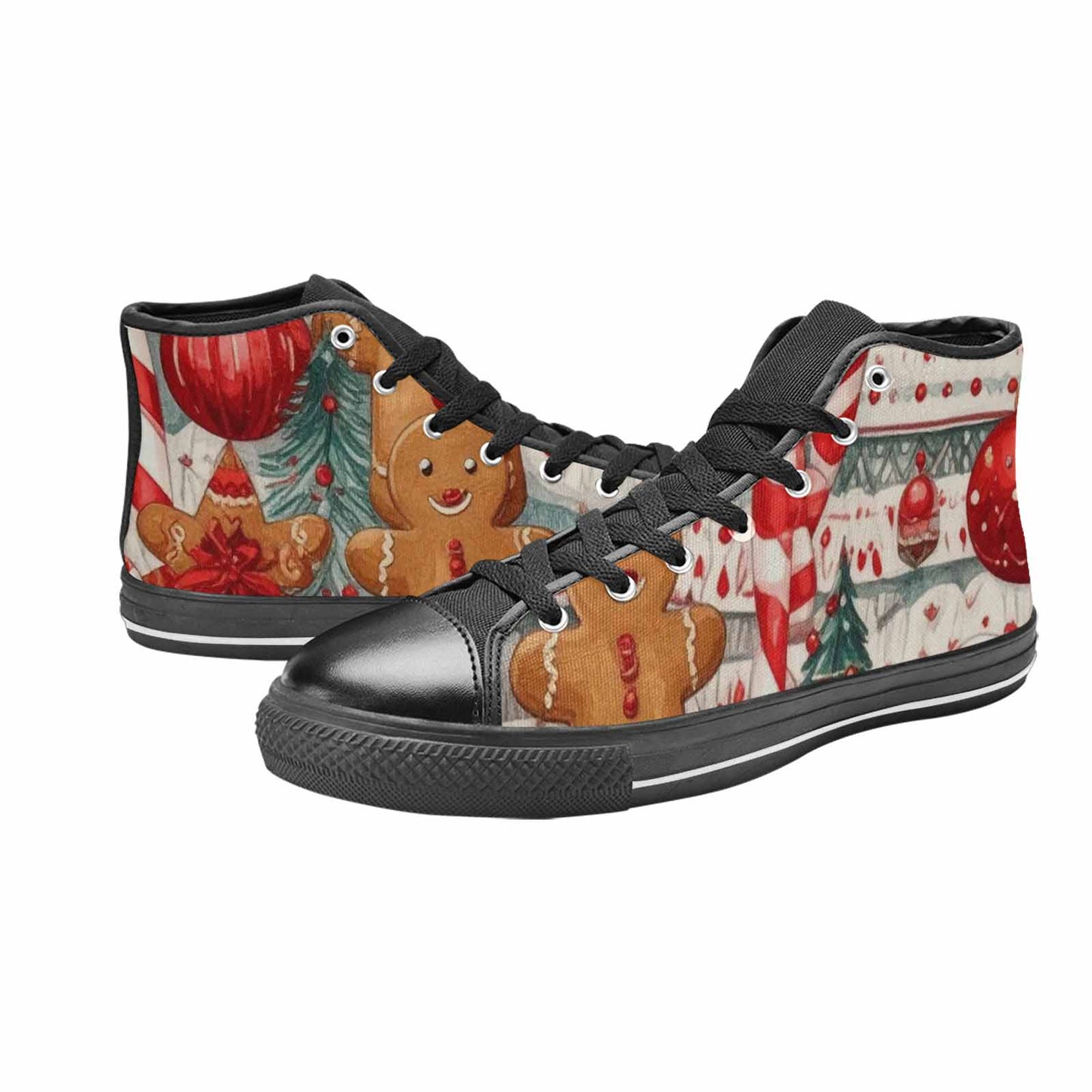 WOMEN'S Christmas Holly Snowflake High Top Canvas Y2K Sneakers