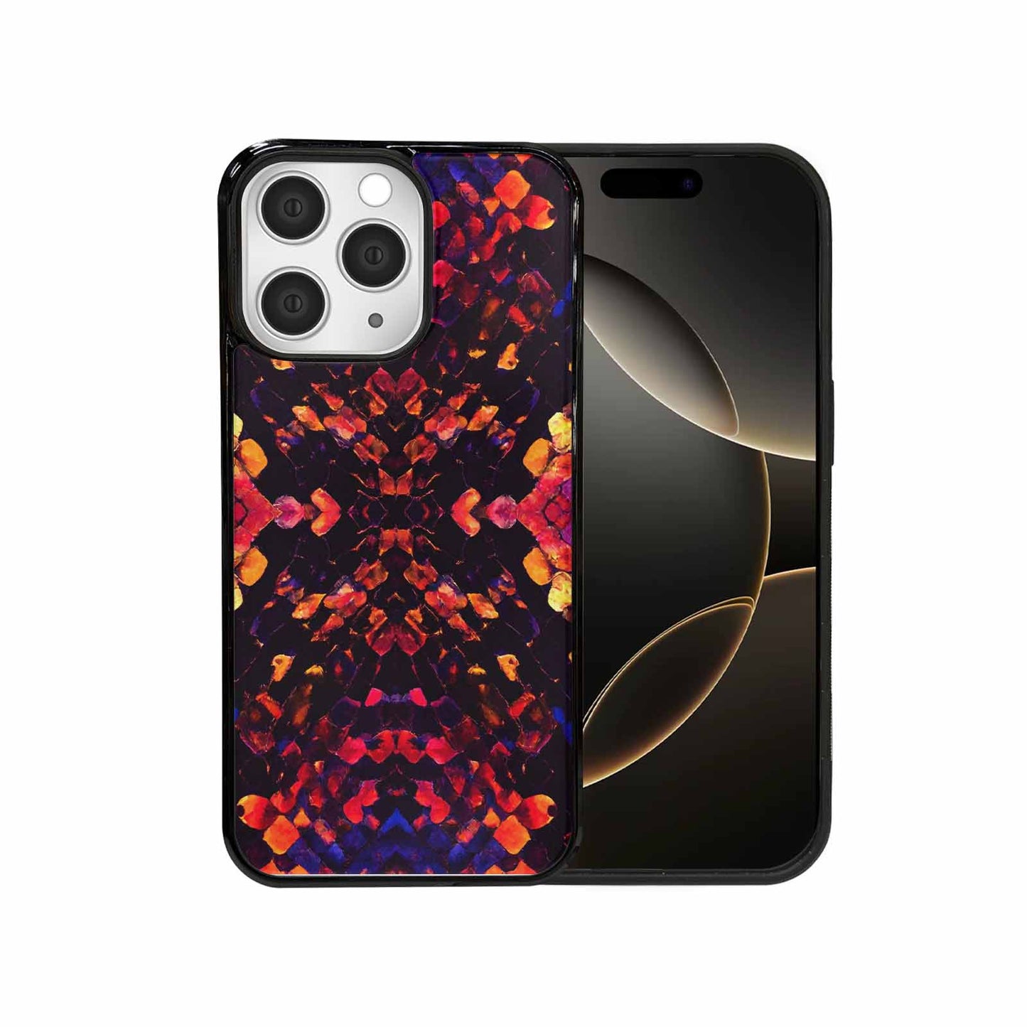 iPhone 15 Pro Max Case — Dark Snake Print, Custom Art Phone Cover
