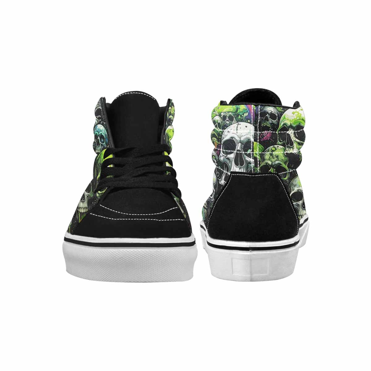MEN'S Rainbow From Skull S High Top Canvas Wallpaper Art Sneakers