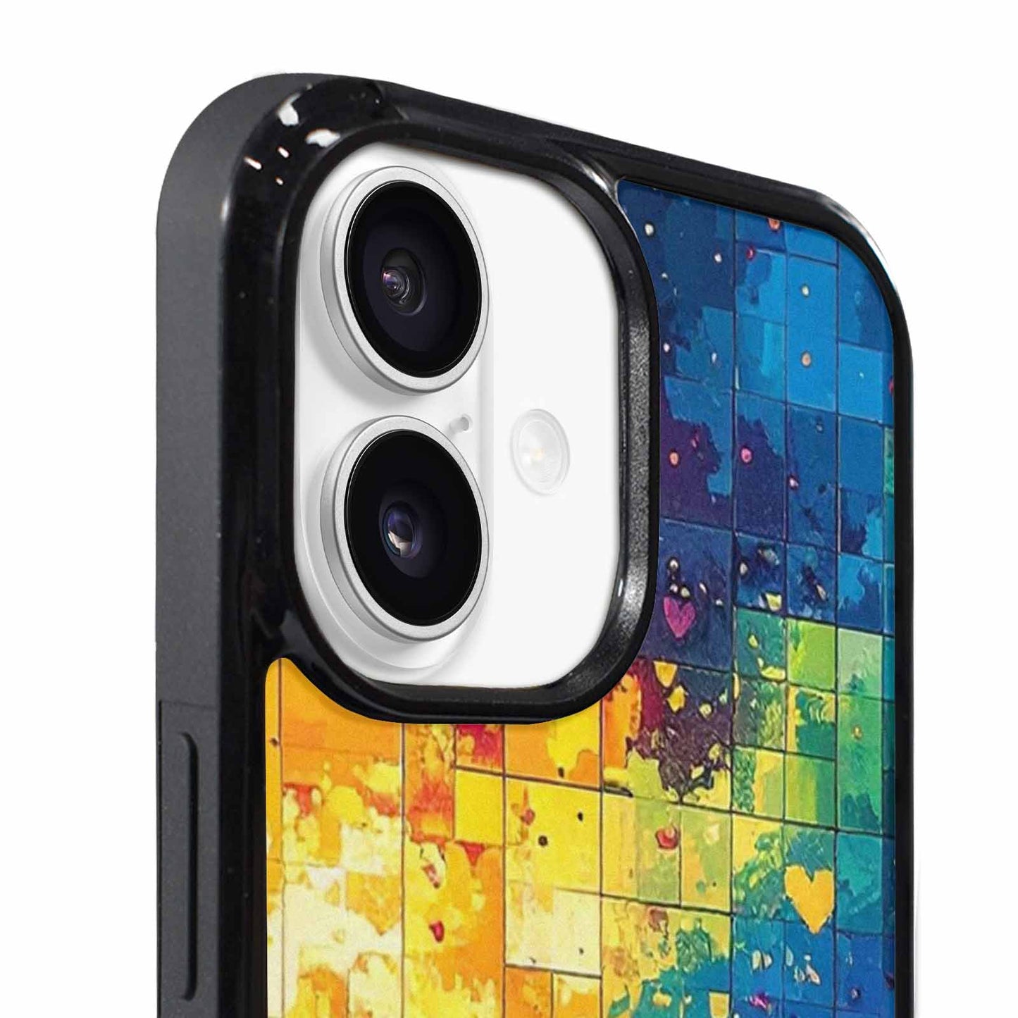 iPhone 17 Case — Pixel Art Bit Burst Original Art, Customized Protective Case
