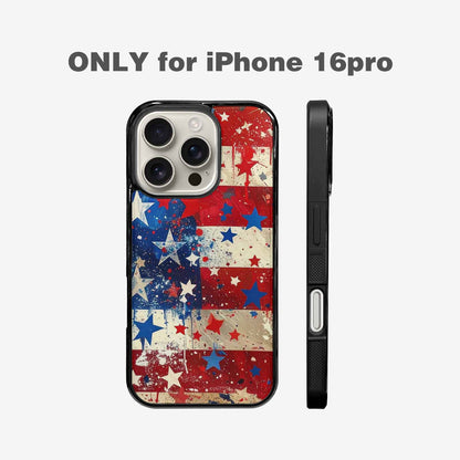 iPhone 16 Pro Case — Patriotic Stars And Stripes American Stars, Custom Art Phone Cover