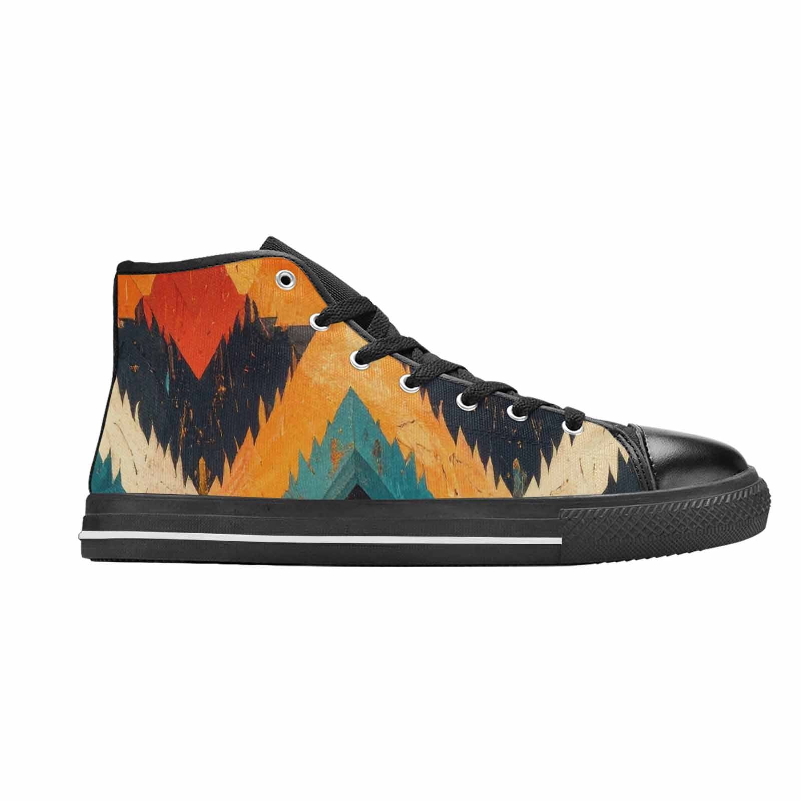 MEN'S Southwestern Geometric Diamond High Top Canvas Y2K Shoes