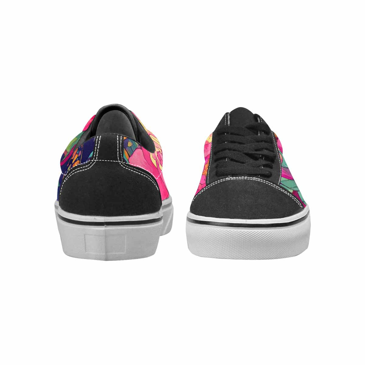 WOMEN'S Floral Snake Print Canvas Lace-Up Dreamcore Custom Shoes