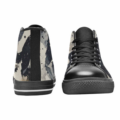 MEN'S Wolf Silhouette Moon High Top Canvas Vivid Shoes