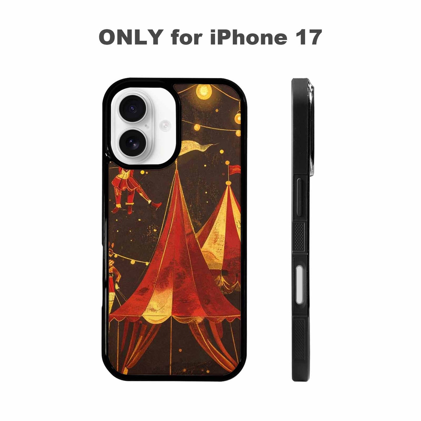 iPhone 17 Case — Vintage Circus Art Pattern Retro Vintage, Custom Made Phone Cover
