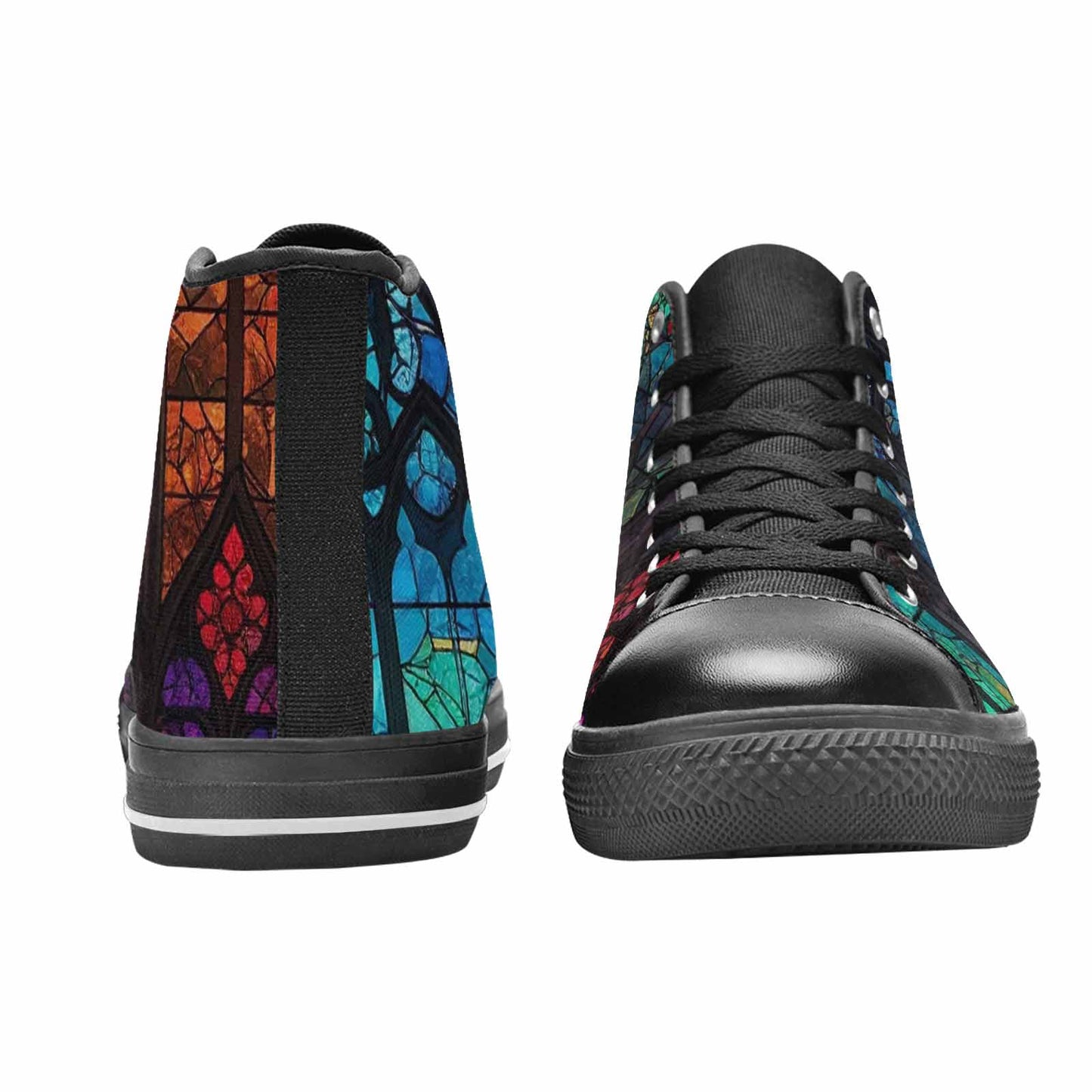 MEN'S Stained Glass Cathedral High Top Canvas Y2K Custom Sneakers