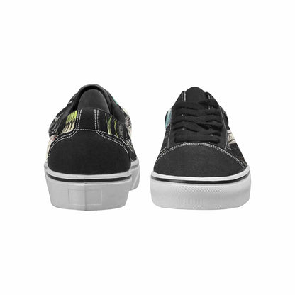 WOMEN'S Rainbow From Skull S Lace-Up Canvas Kaleidoscope Custom Sneakers