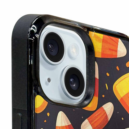 iPhone 15 Plus Case — Halloween Candy Corn, Custom Phone Case