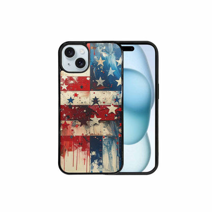 iPhone 15 Plus Case — Patriotic Stars And Stripes American Stars, Custom Made Phone Cover