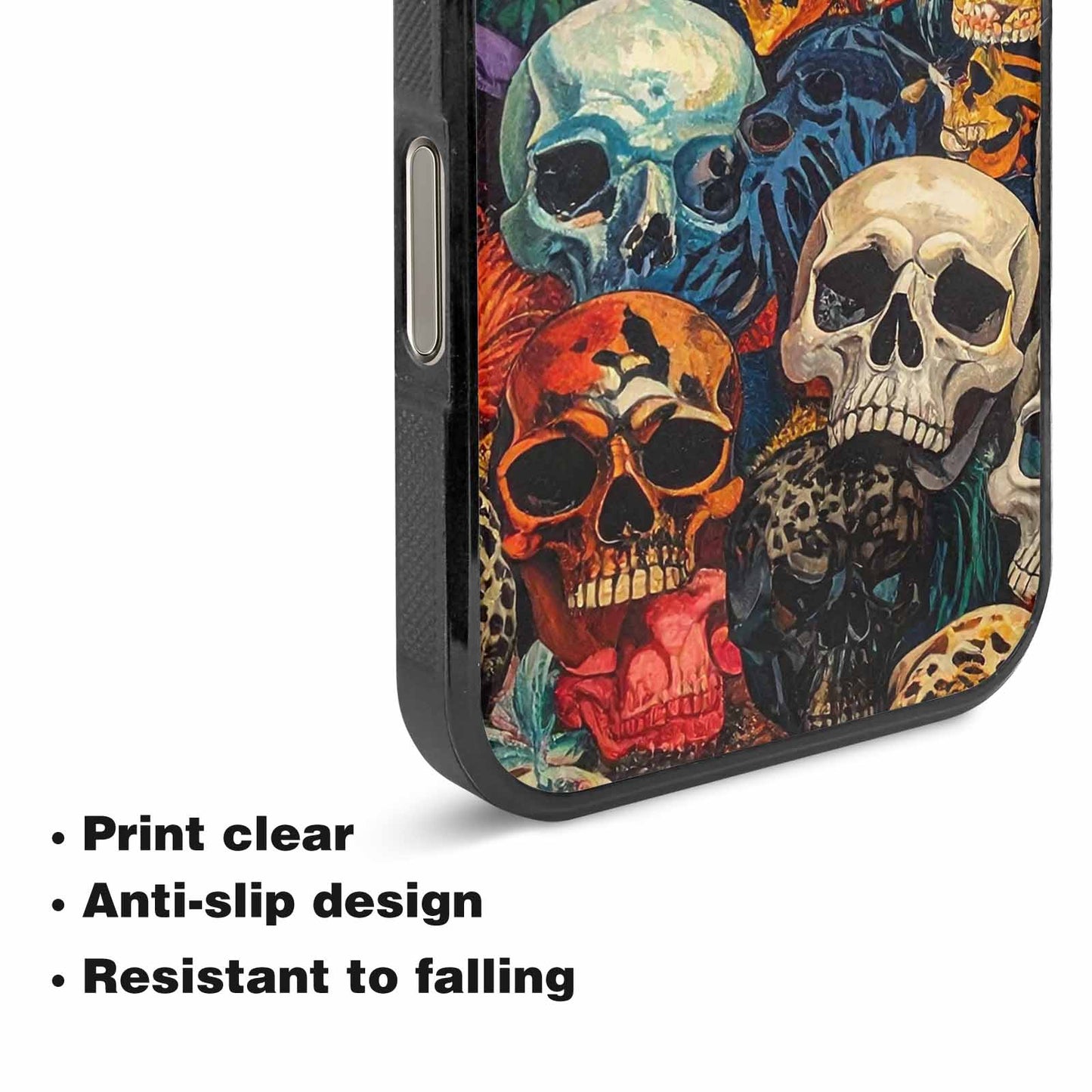 iPhone 16 Pro Max Case — Skulls Animal Printskulls Patt, Unique Phone Case Design