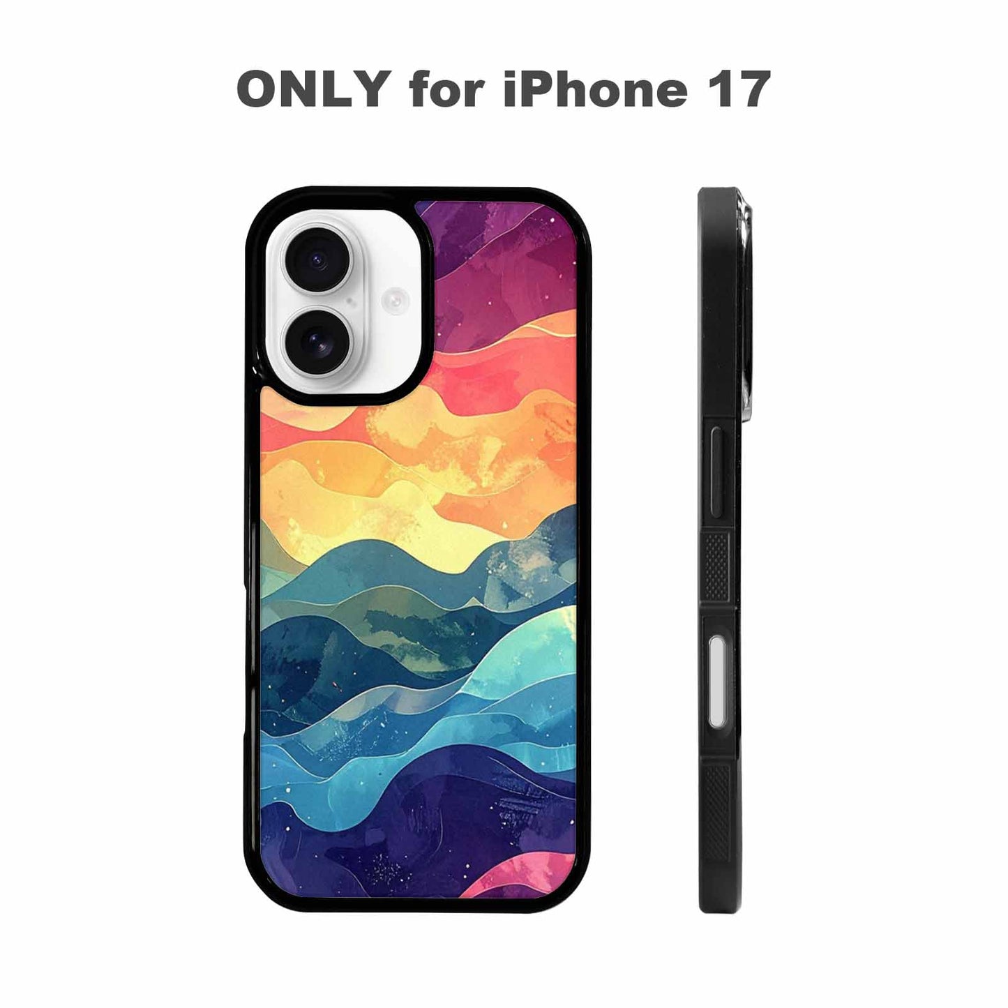 iPhone 17 Case — Glowing Camo Wave Camo, Custom Phone Case