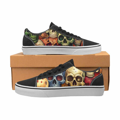 WOMEN'S Skulls Lace-Up Canvas Cottagecore Custom Sneakers