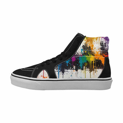 MEN'S Paint Splatter High Top Canvas Cottagecore Shoes