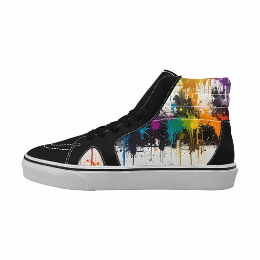 MEN'S Paint Splatter High Top Canvas Cottagecore Shoes