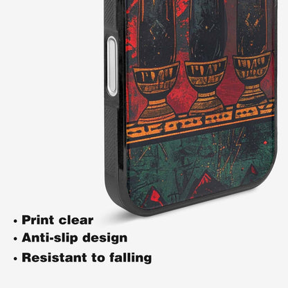 iPhone 16 Case — Kwanzaa Kinara Pattern Seamless Repeat African, Original Design Phone Case