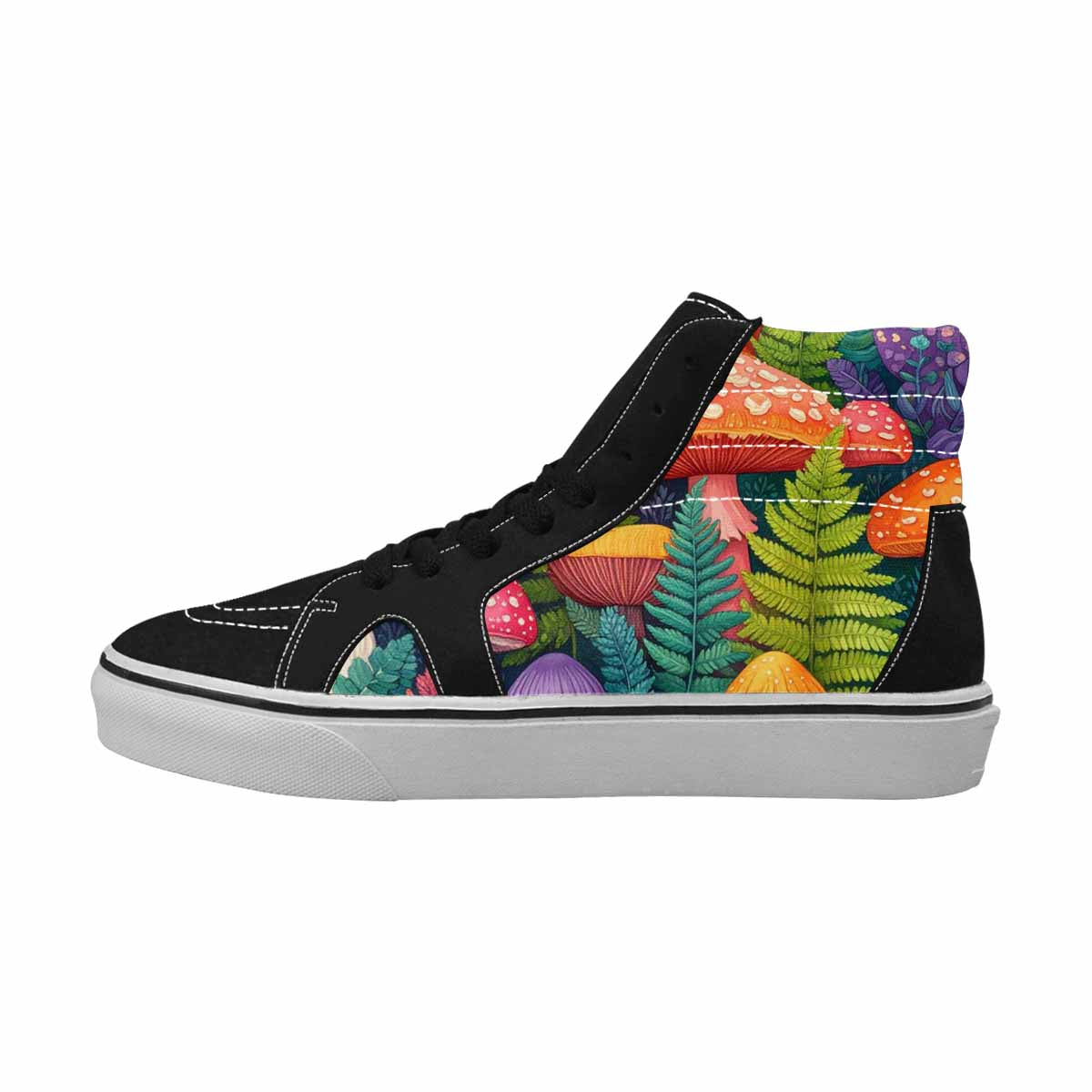 MEN'S Mushrooms  Botanical Mushrooms High Top Canvas Dreamlike Custom Shoes