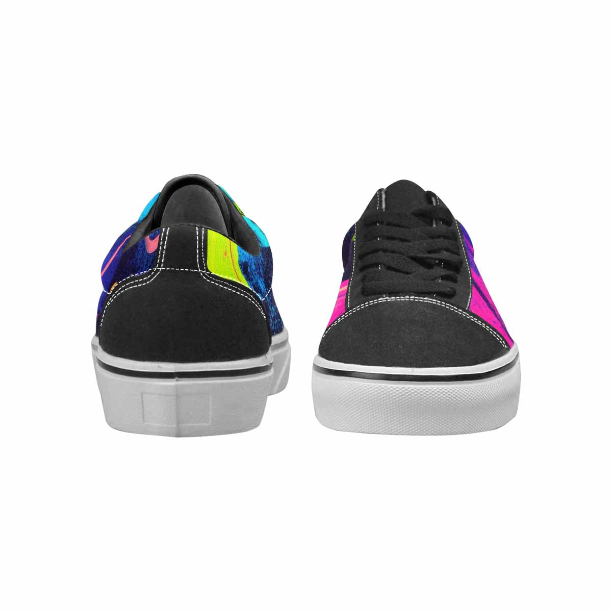 MEN'S Memphis Squiggles Triangles Dots Canvas Lace-Up Neon Fantasy Sneakers
