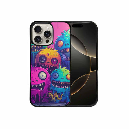 iPhone 16 Pro Max Case — Overlapping Endlessly No Empty Space Monsters, Custom Made Phone Cover